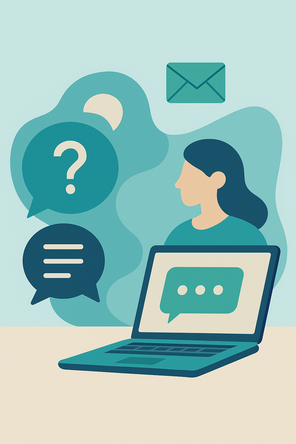 Ilustración de comunicación y mensajes